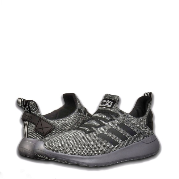 adidas Men’s Lite Racer Running Shoes Grey Black - Picture 3 of 10